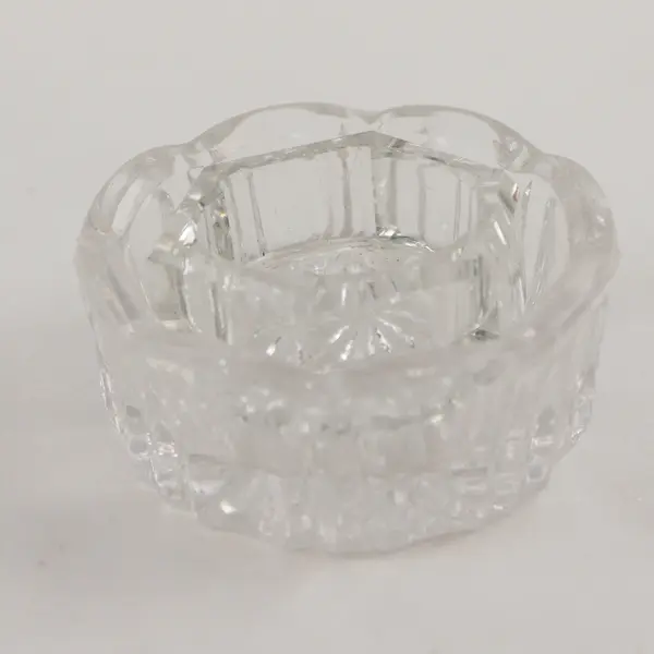 Lot of 2 Vintage Glass Salt Cellars Open Salts Collectible Tableware