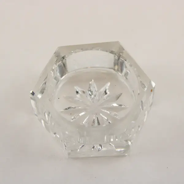 Lot of 2 Vintage Glass Salt Cellars Open Salts Collectible Tableware