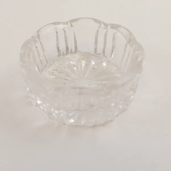 Lot of 2 Vintage Glass Salt Cellars Open Salts Collectible Tableware