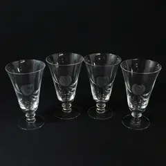 Set Of 4 Vintage Fostoria  Etched  Rose 6” Iced Tea Glasses 