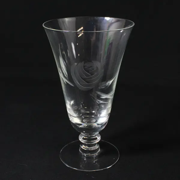 Set Of 4 Vintage Fostoria  Etched  Rose 6” Iced Tea Glasses 