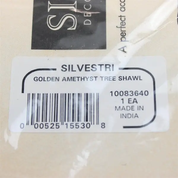 Silvestri Decorative Metallic Drape Golden Amethyst Tree Shawl/Skirt/Garland