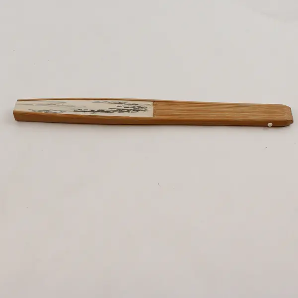 Unbranded Japanese-Style Bamboo and Paper Folding Fan w/Nature Design