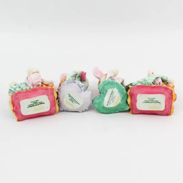 Lot of 4 Bunny Rabbit Figurines Hoppy To Be Together, #301027 