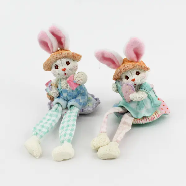 Lot of 4 Bunny Rabbit Figurines Hoppy To Be Together, #301027 