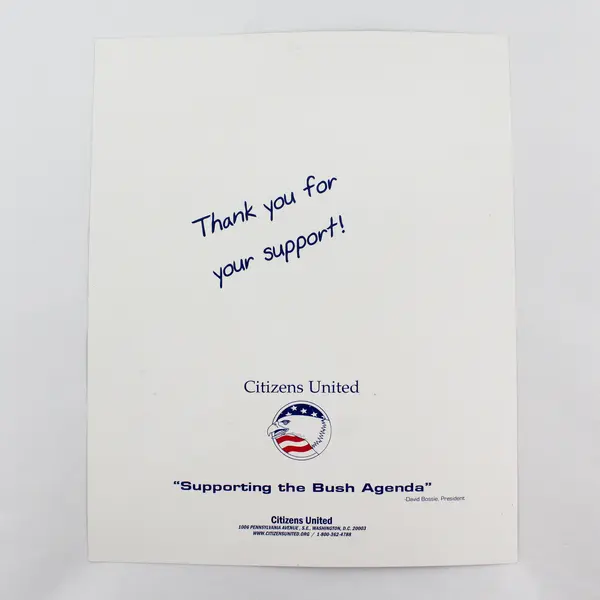 President George W. Bush Citizens United 8X10 Photo Print