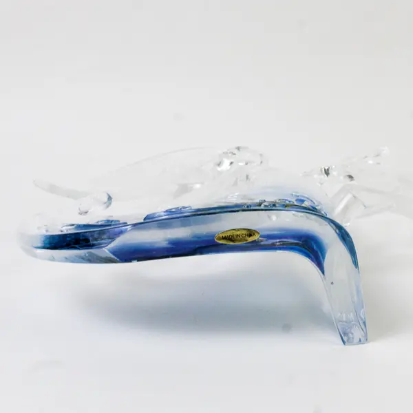 Clear Plastic Angel Figurine w/ Snowy Church Scene Holiday Decor Collectible