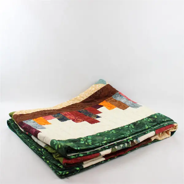 Handmade Multicolor Northern Colors Quilt Associated Oregon Loggers 108" x 84"