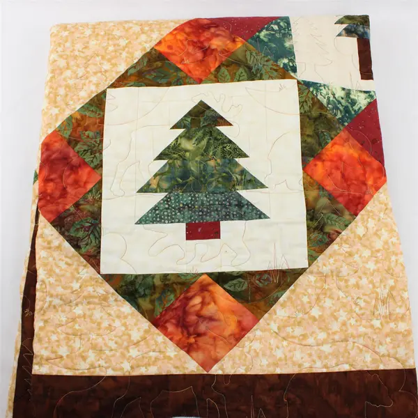 Handmade Multicolor Northern Colors Quilt Associated Oregon Loggers 108" x 84"