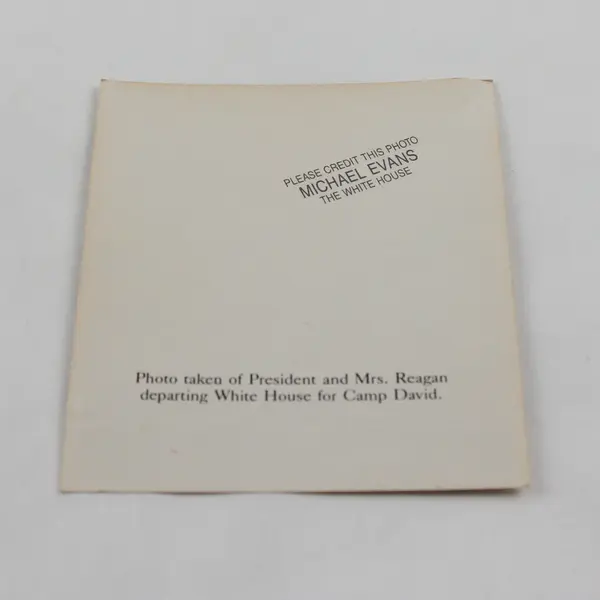 Ronald & Nancy Reagan Departing For Camp David Photo Michael Evans White House 