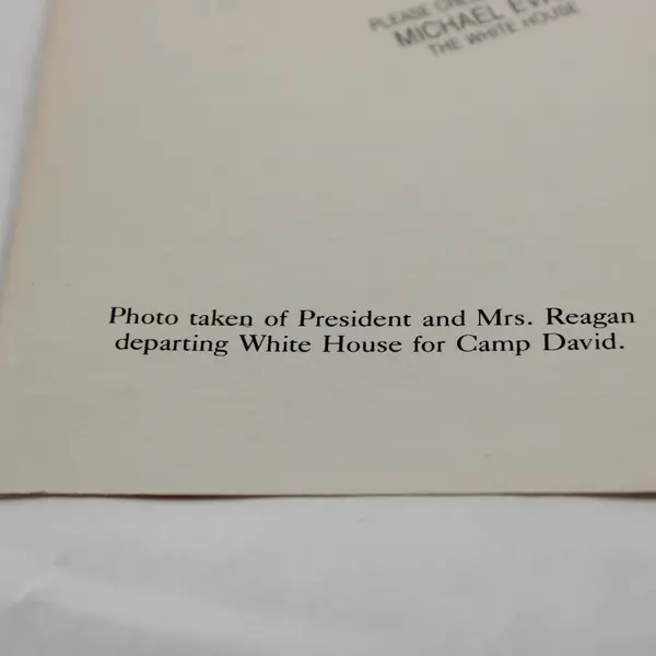 Ronald & Nancy Reagan Departing For Camp David Photo Michael Evans White House 