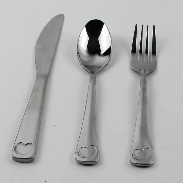 Three Piece Youth Place Setting Stainless Steel Knife Fork Spoon Rare