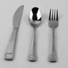 Three Piece Youth Place Setting Stainless Steel Knife Fork Spoon Rare
