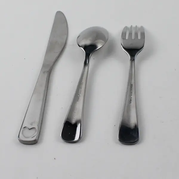 Three Piece Youth Place Setting Stainless Steel Knife Fork Spoon Rare
