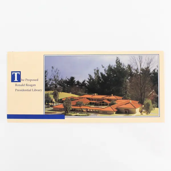 Vintage Proposed Ronald Reagan Presidential Library Design Card