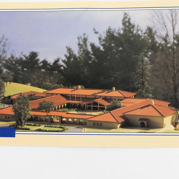Vintage Proposed Ronald Reagan Presidential Library Design Card