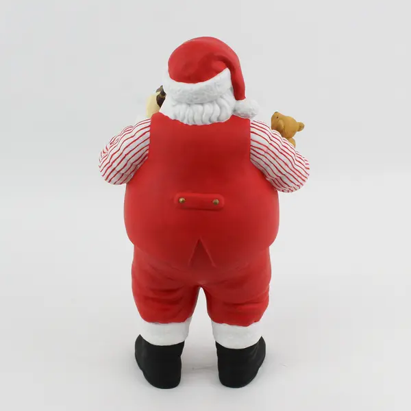 Department 56 HO HO HO Santa With Pipe Book Bear Pocket Watch Figure