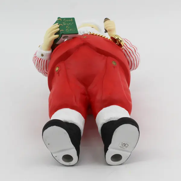 Department 56 HO HO HO Santa With Pipe Book Bear Pocket Watch Figure