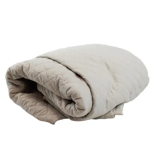 Home By Jennifer Adams Light Gray Bedspread Quilt Lux Collection Queen Size