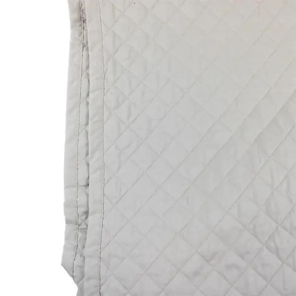 Home By Jennifer Adams Light Gray Bedspread Quilt Lux Collection Queen Size