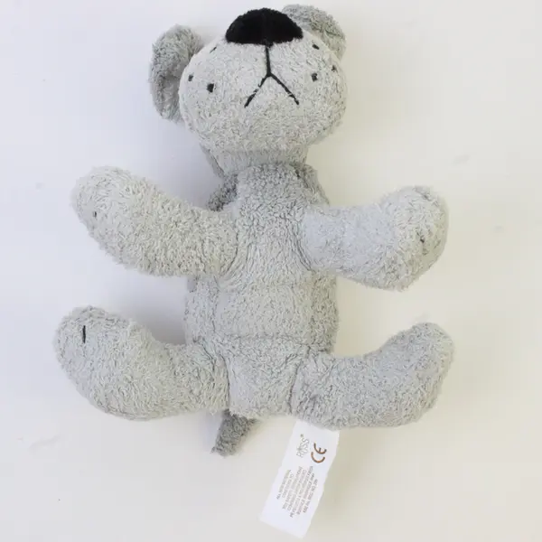 Russ Berrie & Co. Luv Pets Biscuit Gray Puppy Dog Bean Bag Plush Animal 5” 