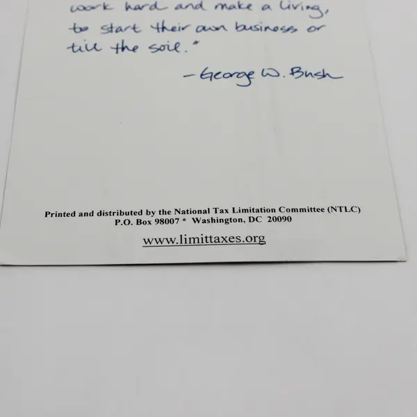 George W. Bush BW Portrait Photo Print National Tax Limitation Committee