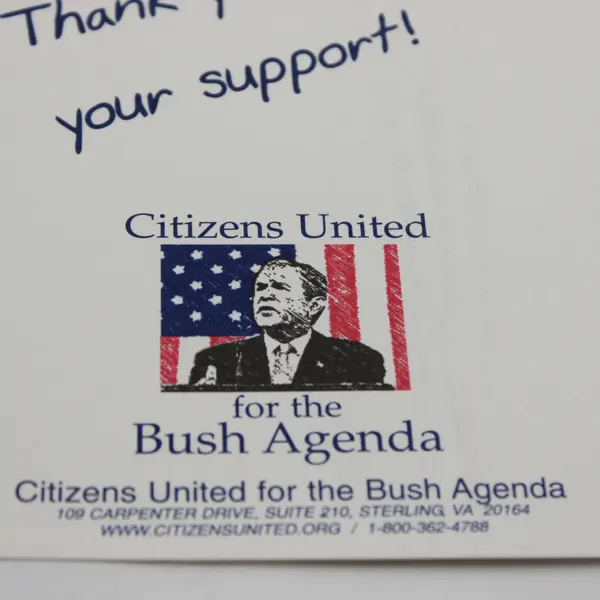 George W. Bush Color 5X7 Portrait Photo Citizens United For The Bush Agenda