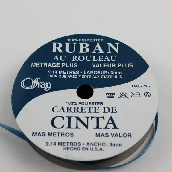 Lot of 7 Assorted Spools of Ribbon Blue & Pink Cream