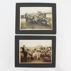 Set Of 2 Occupational Men Group Mounted Photos 1920s Harry Stratton AZ WA MO