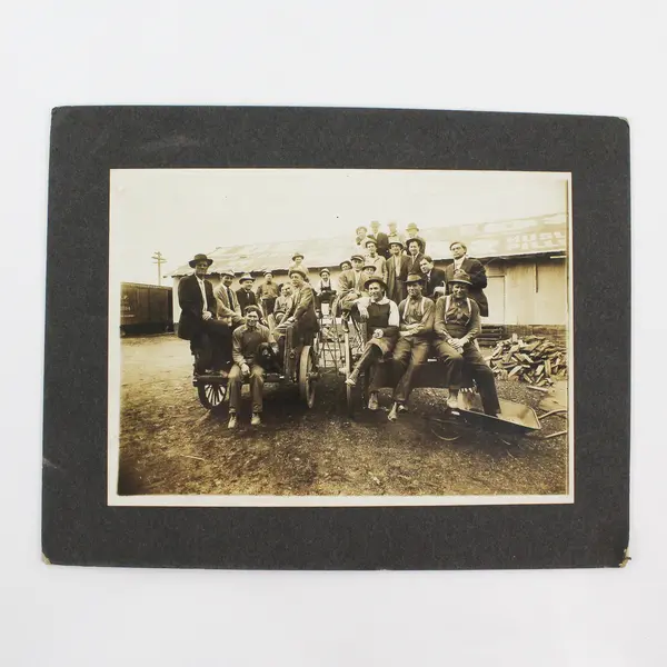 Set Of 2 Occupational Men Group Mounted Photos 1920s Harry Stratton AZ WA MO