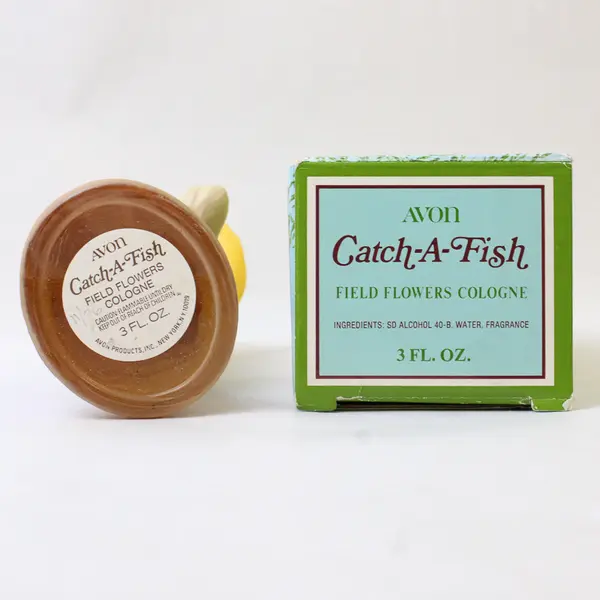 Avon Catch-A-Fish Bottle Field Flowers Cologne (Full Bottle 3 Oz) No Fishing Rod