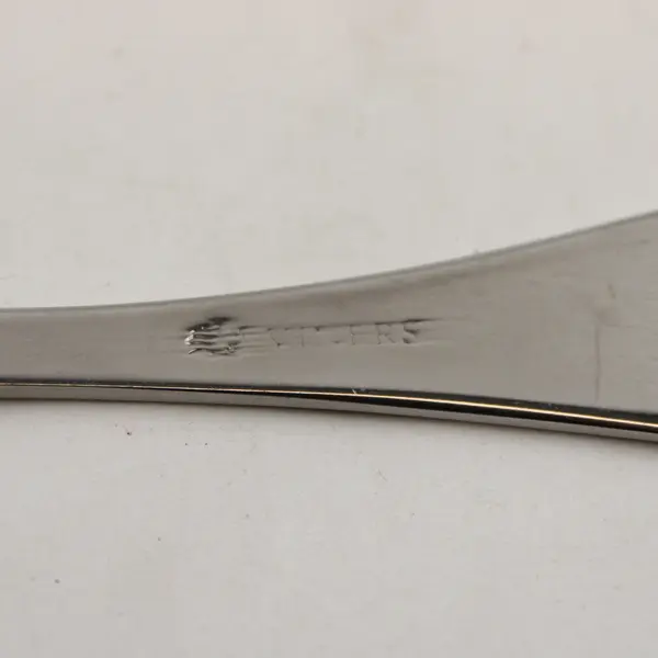 Viners Unknown Pattern Stainless Youth Fork Engraved Teddy Bear 6.5" Rare Item