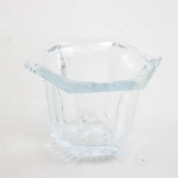 Set of 2 Vintage Clear Glass Votive Candle Holders