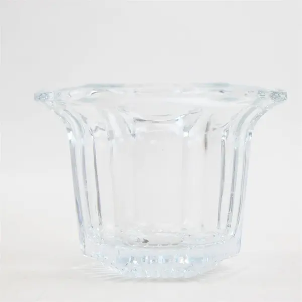 Set of 2 Vintage Clear Glass Votive Candle Holders