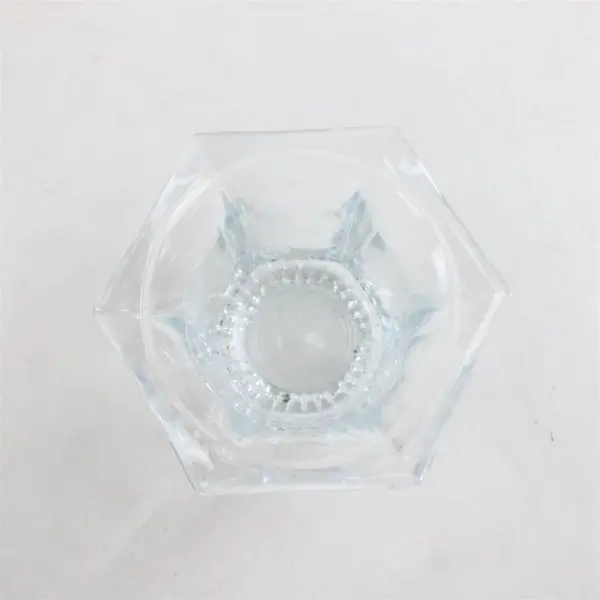 Set of 2 Vintage Clear Glass Votive Candle Holders