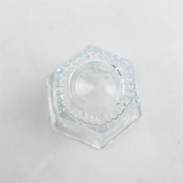 Set of 2 Vintage Clear Glass Votive Candle Holders