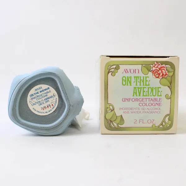 Vintage Avon Unforgettable Cologne On The Avenue Decanter (Full Bottle, 2 Oz)