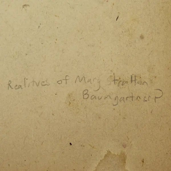 Antique Early 1900s Group Mounted Photo In Front Of Victorian Home Midwest