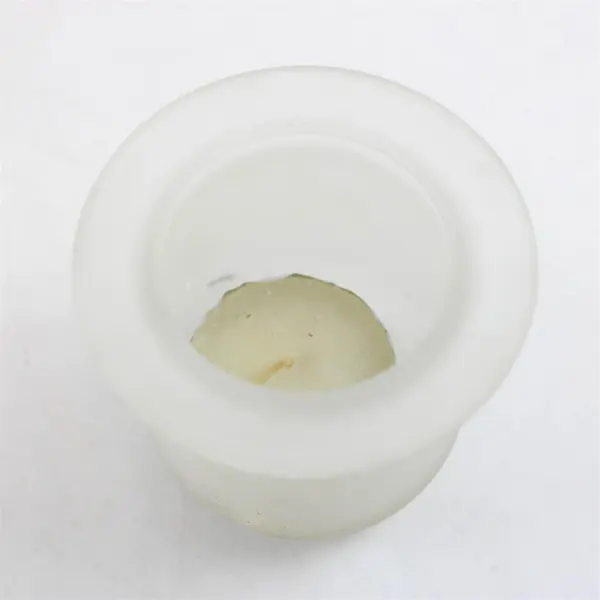 Lot of 2 Frosted Glass Votive or Tealight Candle Holders W/Tea Lights