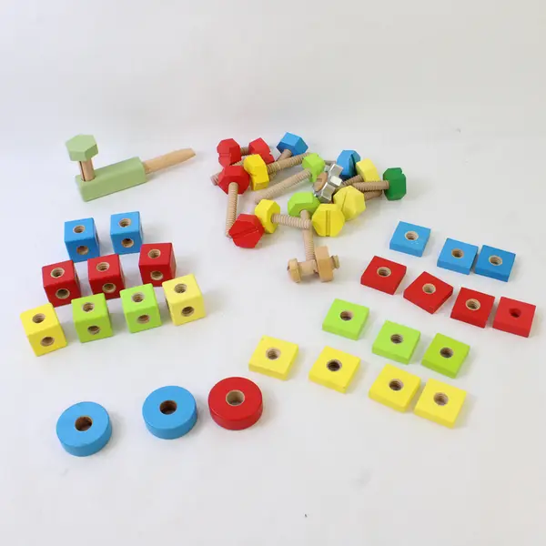 Melissa & Doug Classic Wood Construction Set Mixed 82 Pieces