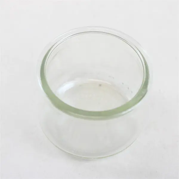 Lot of 2 Clear Glass Yogurt Dessert Cups 4.5in Small Serving