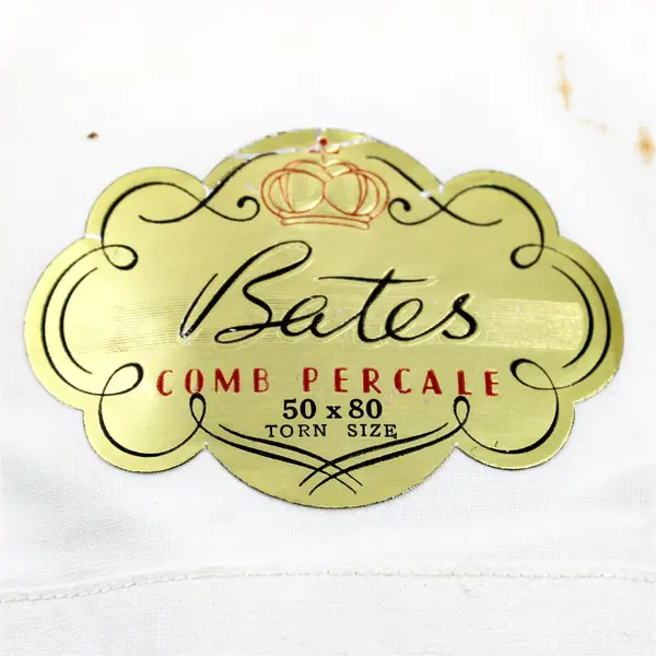 Lot Of 2 Bates White Flat Sheet Bed Sheet Comb Percale Torn Size 50" x 80"