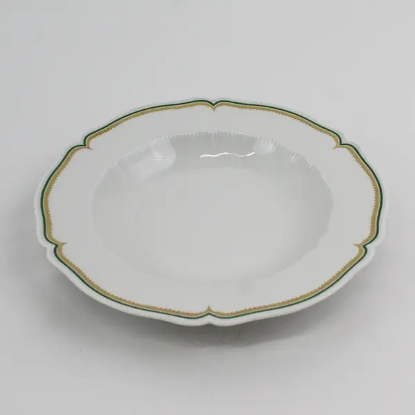 Set of 6 Vintage Haviland Limoges Centrelle wide Rim Soup or Cereal Bowls 8"