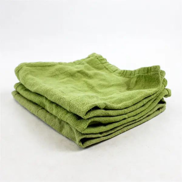 Lot Of 3 Unbranded Matching Solid Green Color Square Fabric Napkin 15" x 16"