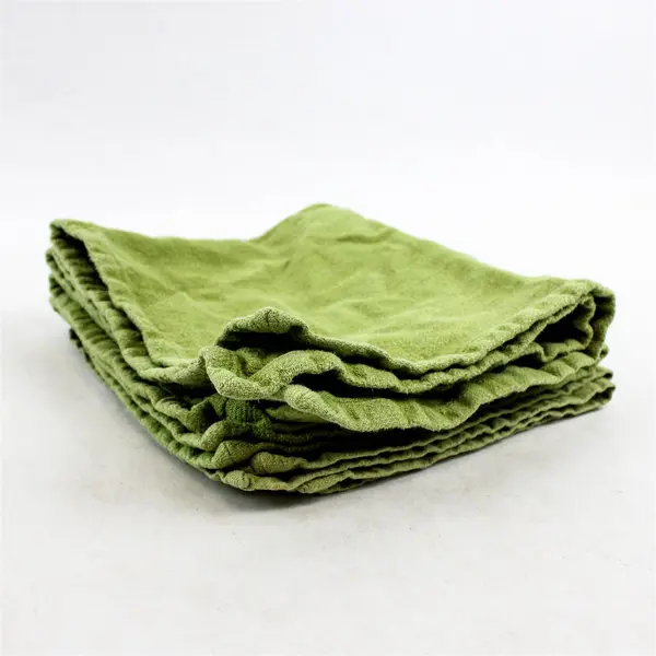 Lot Of 3 Unbranded Matching Solid Green Color Square Fabric Napkin 15" x 16"