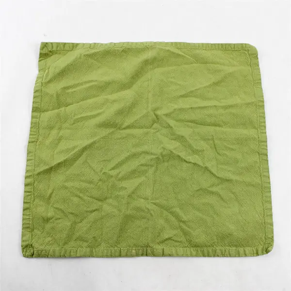 Lot Of 3 Unbranded Matching Solid Green Color Square Fabric Napkin 15" x 16"