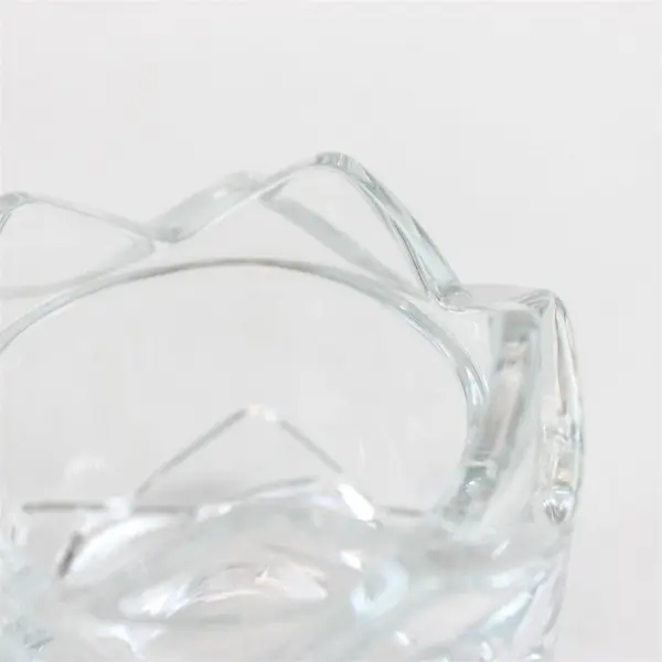 Vintage Indiana Glass Lotus Stackable Votive Candle Holder Clear