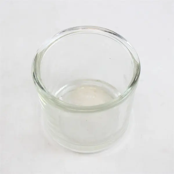 Lot of 2 Clear Glass Votive Candle Holders Tea Light Holders