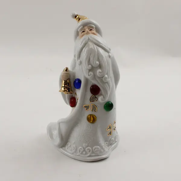 Christmas Ceramic Wizard Tealight Holder Hand-Painted Holiday Decor