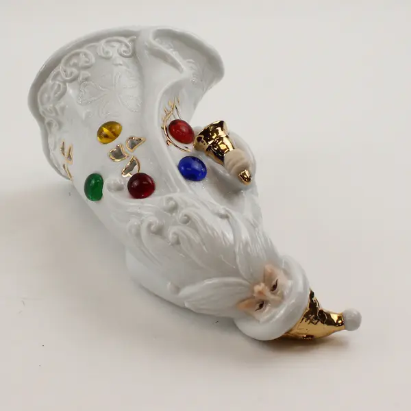 Christmas Ceramic Wizard Tealight Holder Hand-Painted Holiday Decor